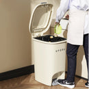 Axyaa Double Pedal Trash Can with Lid - Creative, Large Capacity for Kitchen, Bathroom