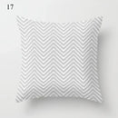 Axyaa Grey Family Pillowcase Square Office Cushion Cover