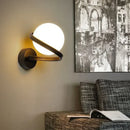 Axyaa Ball Wall Lamp: Modern Nordic Minimalist LED Sconce Light for Living Room, Bedroom, Kitchen