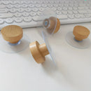 Axyaa Wooden Hook: Self-adhesive Simple Wall Hanger for Bathroom, Bedroom, Towels, Keys