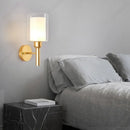 Axyaa Glass Lampshade Wall Lamp: Creative European Style LED Fixture for Bedroom, Living Room