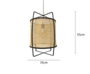 Axyaa Rattan Art Pendant Lights, Colorful Chandelier for Kitchen & Living Room