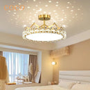 Axyaa Modern Gold Crystal Chandelier Nordic Luxury Ceiling Light for Living Room, Bedroom