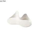Axya Pure White Irregular Ceramic Dinner Plates - Set of 4