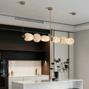 Axyaa Copper Marble Pendant Lamp for Nordic Luxury Dining and Study Lighting