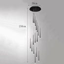 Axyaa Modern Ring Stairs Pendant Light Chandeliers for Living Room and Dining Room