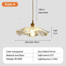 Axyaa Glass Flower Pendant Light - Nordic Retro Design for Various Spaces