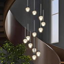 Axyaa Crystal Chandelier Stair Pendant Living Room Interior Lighting