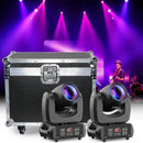 Axyaa 100W Beam Gobo Moving Head Light Flight Case Set for (2) – Somspot Brand