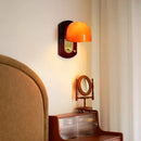 Axyaa Metal Glass Wall Light Dark Red for Home Decor