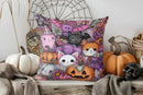 Stained Glass Halloween Ghost Pillow Cover by Axyaa
