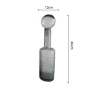 Axyaa Grey Glass Vase with Hammer Lid for Floral Arrangements