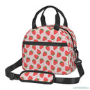Axyaa Strawberry Lunch Bag Insulated Cooler Tote for School, Work, Picnic & Travel