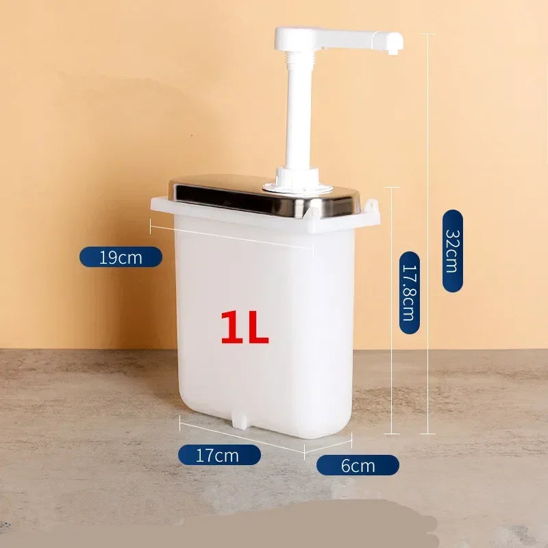 Axya Stainless Steel Sauce Pump Dispenser for Home and Commercial Use