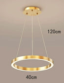 Axyaa Modern Circular Ring Pendant Light for Minimalist Living Room