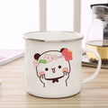 Milk Mocha Bear Enamel Cup - Axyaa Cute Animal Couple Gift