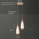 Axyaa Crystal Gold LED Pendant Light for Modern Kitchen Island Home Decor
