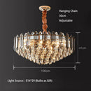 Luxury Clear Gray Crystal Ceiling Pendant Lamp by Axyaa