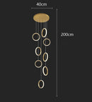 Axyaa Ring LED Pendant Light Chandeliers for Living Room & Dining Room