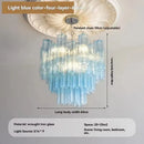 Axyaa Glass Art Pendant Light - White Pink Modern French Design for Home Decor