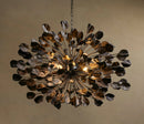 Axyaa Lunaria Brass Leaf Chandelier: Modern Ceramic Pendant Light