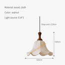 Axyaa French Vintage Fabric Pendant Light for Modern Ceiling Chandelier