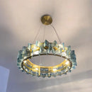 Axyaa Retro Luxury Glass Chandeliers for Dining Living Room Hotel Decor