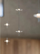 Axyaa Crystal Chandelier: Modern Loft Villa Staircase Dining Room Lighting