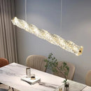 Axyaa Luxury Crystal Pendant Light - Modern LED Chandelier for Dining and Bar