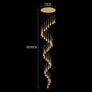 Axyaa Crystal Chandelier Stair Pendant Lamp Living Room Pendant Lights
