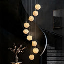 Axyaa Crystal Chandelier Stair Pendant Lighting Modern Home Décor Living Room Lights