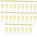 Axyaa 150ml Disposable Champagne Flutes Clear Toasting Glasses for Weddings