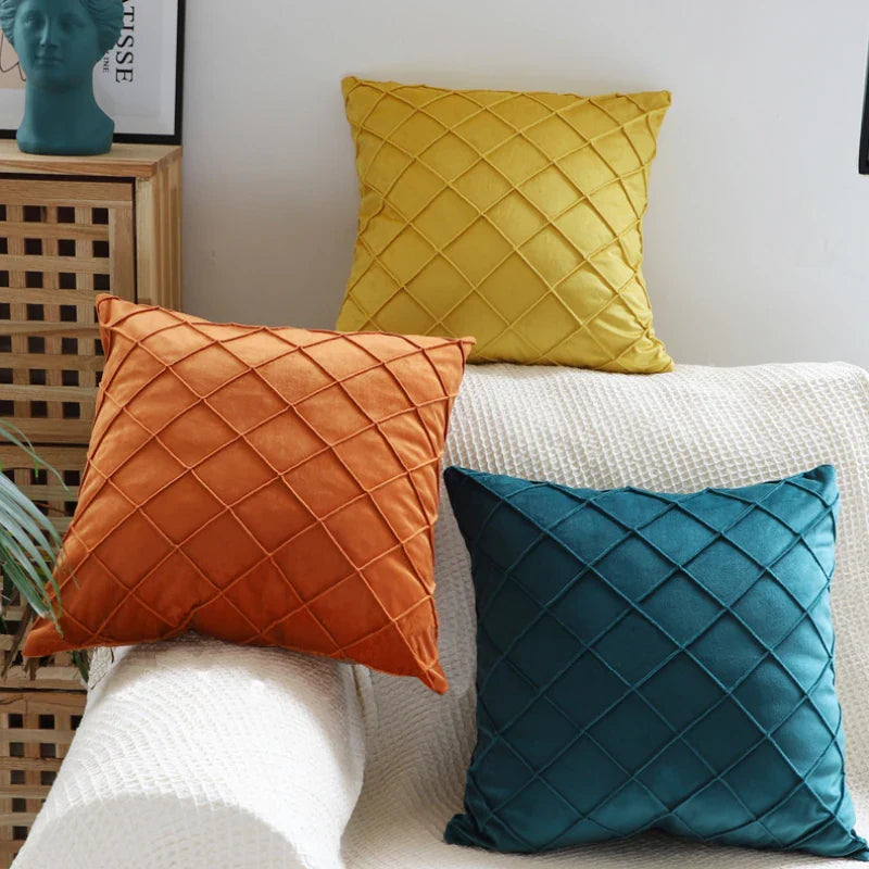 Axyaa Velvet Pillowcase 50x50 Decorative Cushion Cover Sofa Throw Pillow Cover