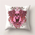 Skull Polyester Pillowcase 45X45CM Axyaa Home Decor Cushion Cover Square Sofa Decor