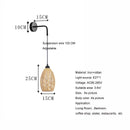 Axyaa Rattan Wall Lamp Industrial Style for Hotel Restaurant Bedroom Hallway