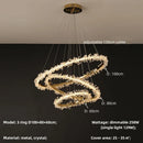 Axyaa Gold Metal LED Chandelier for Modern Home Decor