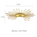 Axyaa Glass Globe Ceiling Light Fixture Gold - Modern Hallway Kitchen Bedroom Lighting
