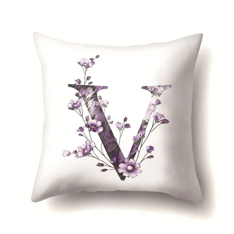 Axyaa Alphabet Cushion Cover - Kids Room Decor Throw Pillow Case