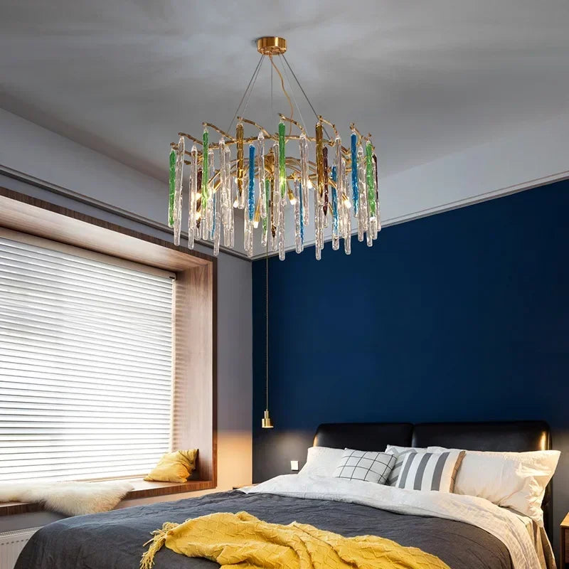 Axyaa Nordic Luxury Crystal Ceiling Lamps for Modern Interior Lighting