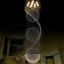 Axyaa Modern Spiral LED Crystal Chandelier for Living Room, Bedroom, Hotel