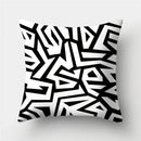 Axyaa Geometric Print Polyester Sofa Cushion Covers Home Decor Pillowcase