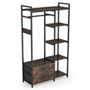Axyaa Metal Garment Rack with Shelves & 2 Drawers: Heavy-Duty Clothing Storage