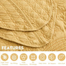 Axyaa Botanical King Bedspread - Oversized Leaves Quilt Set - Elegant & Fresh Style