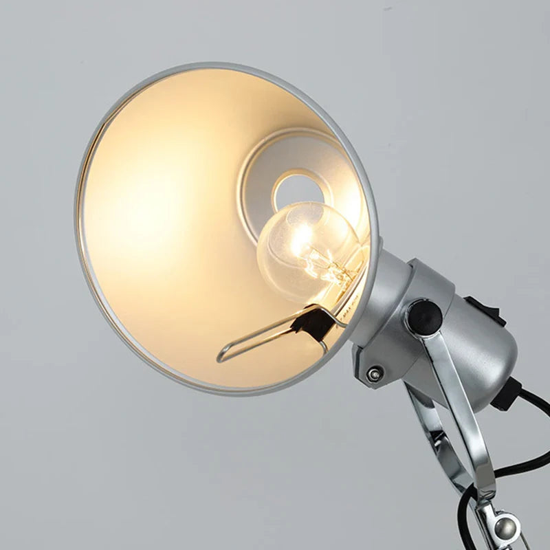 Axyaa Silver Black Metal Rotatable Wall Lamp for Bedroom Study Parlor