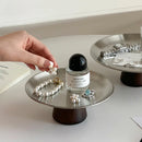Axyaa Stainless Steel Round Storage Tray for Home and Kitchen Organization