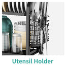 Axyaa 2 Tier Dish Drying Rack Utensil Holder Kitchen Organizer Storage Rack