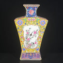 Axyaa Ancient Enamel Flower Bird Vase Collection - Home Desk Decor