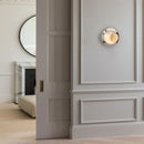 Axyaa Chrome Marble Wall Lamp French Lustre, Elegant Bedroom Dining Room Light
