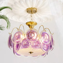 Axyaa Luxe Glass Pendant Light for Master Bedroom & Living Room