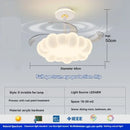 Axyaa Modern Cloud LED Ceiling Fan Light with Remote Control
